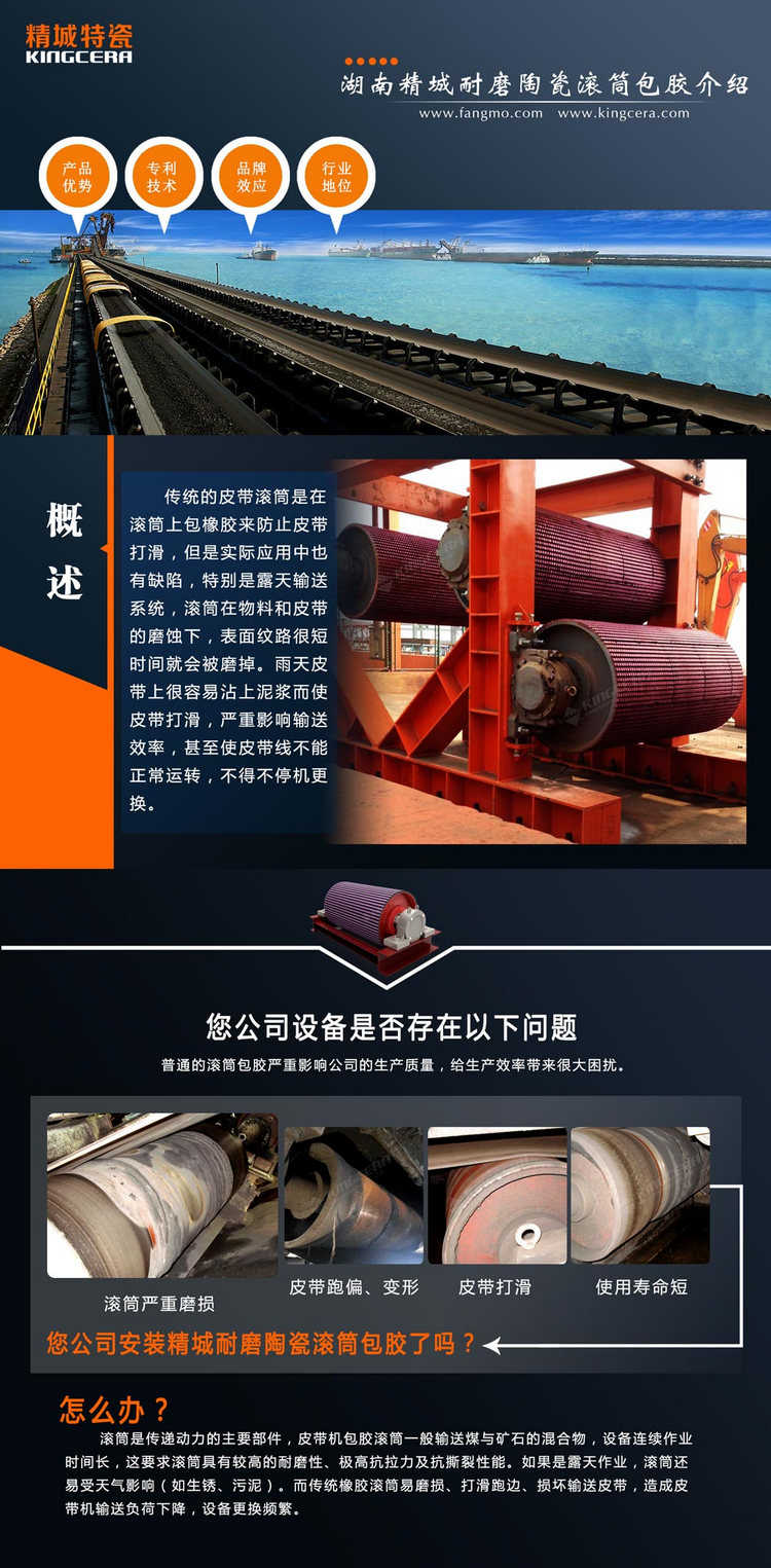 pp电子特瓷陶瓷滚筒包胶与工艺流程